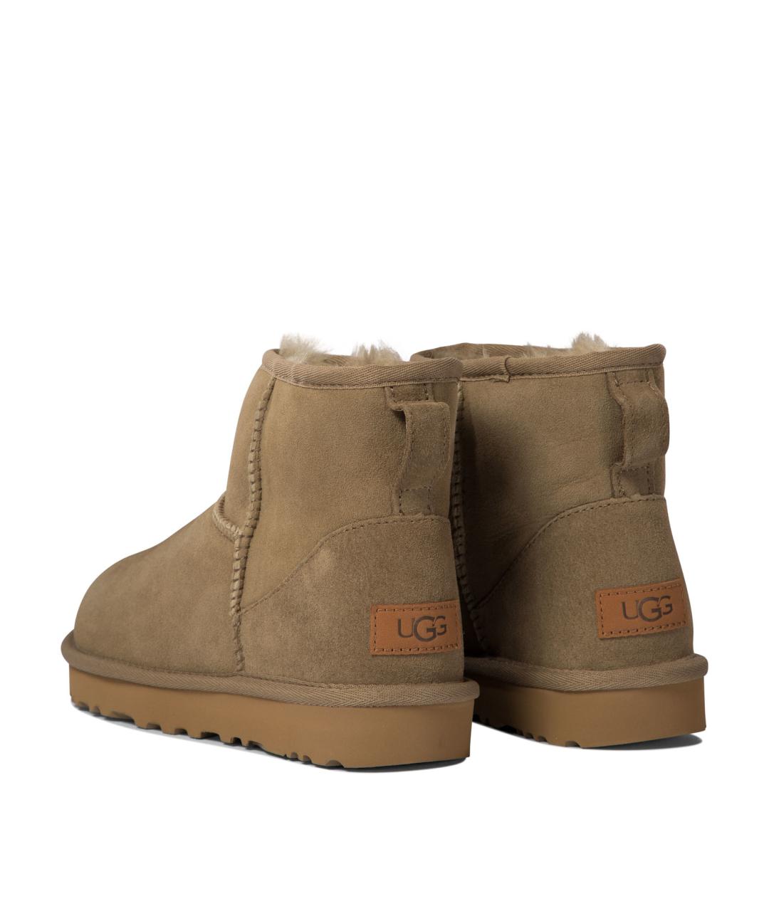 UGG AUSTRALIA Хаки кожаные ботинки, фото 4