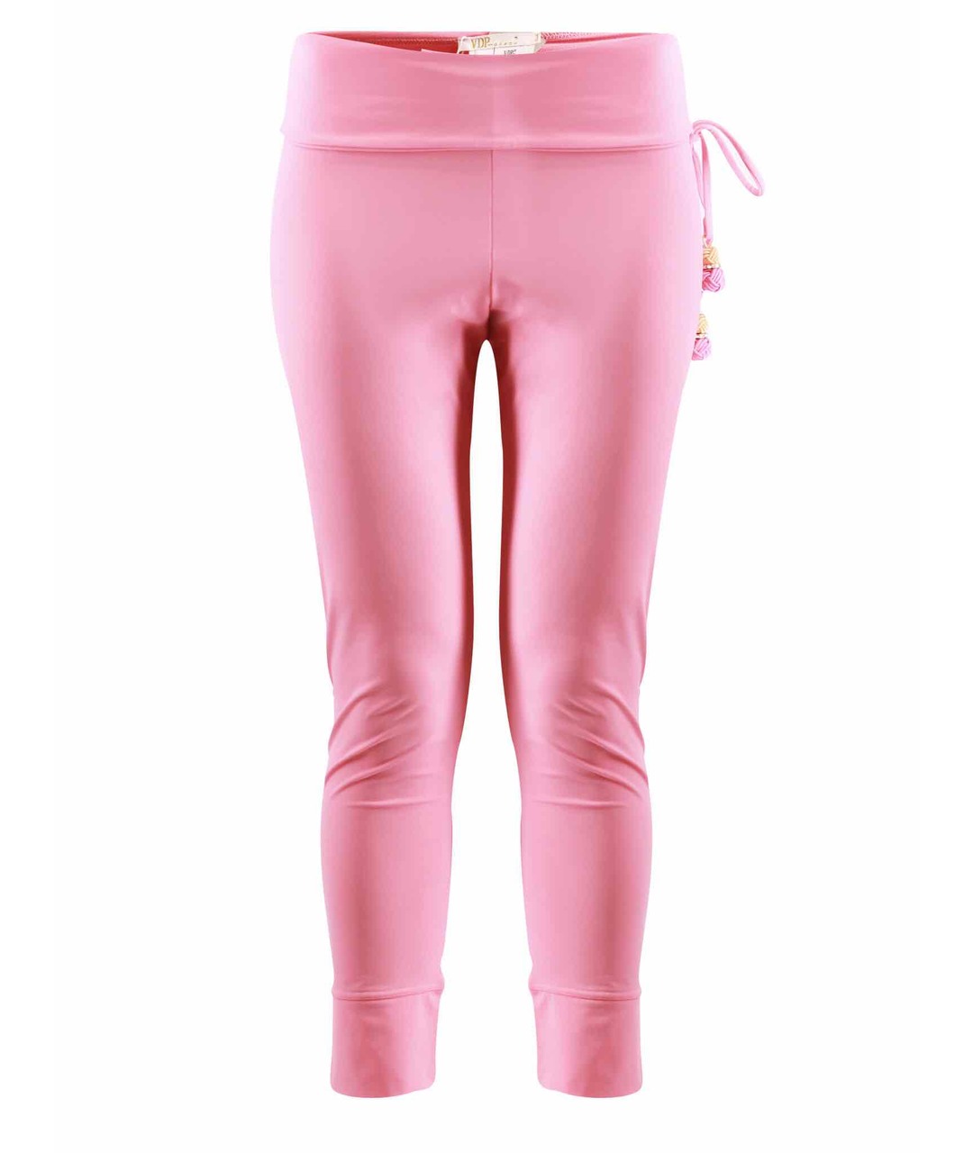 VDP Розовые полиамидовые прямые брюки, фото 1