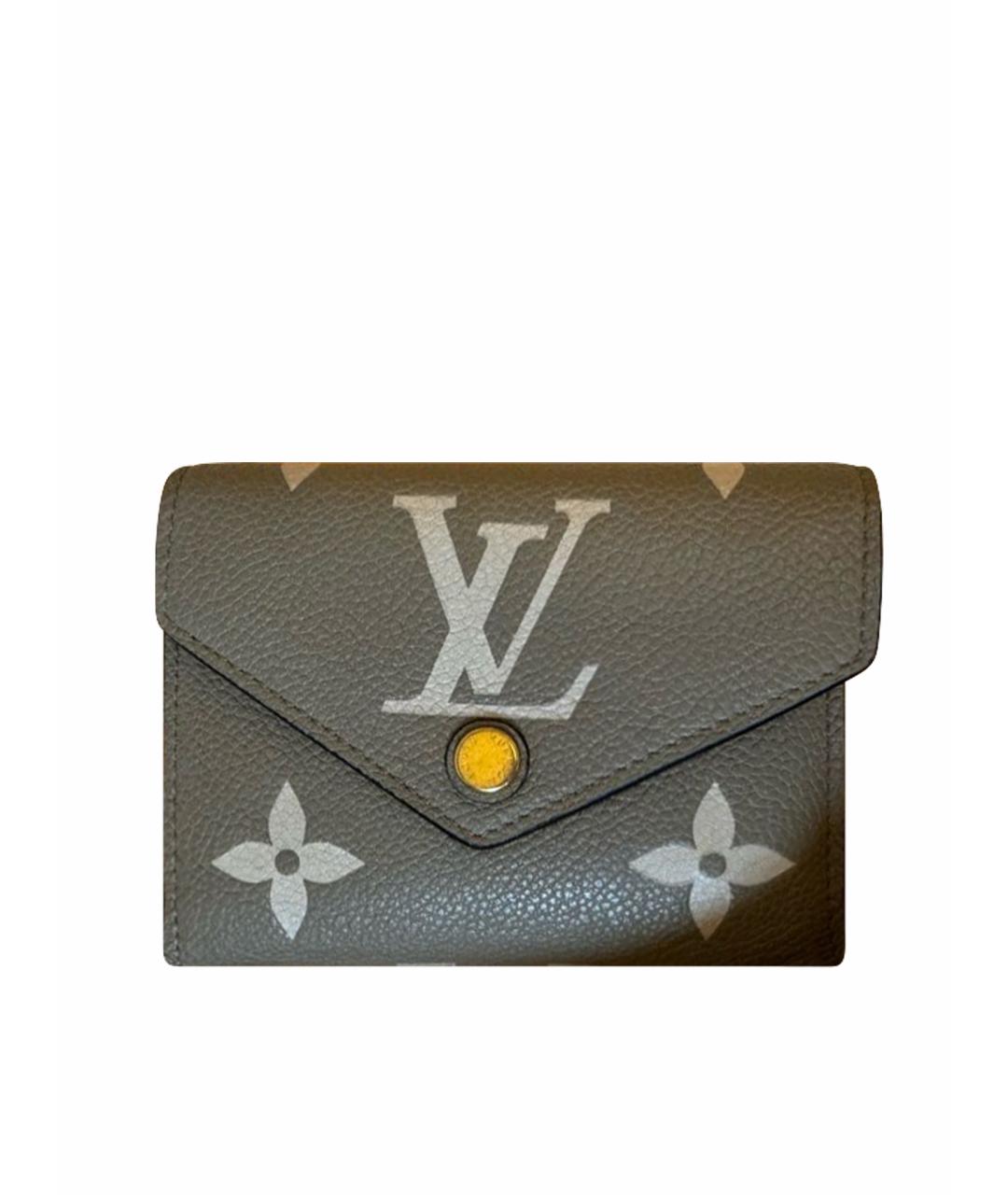 LOUIS VUITTON Бежевый кожаный кошелек, фото 1