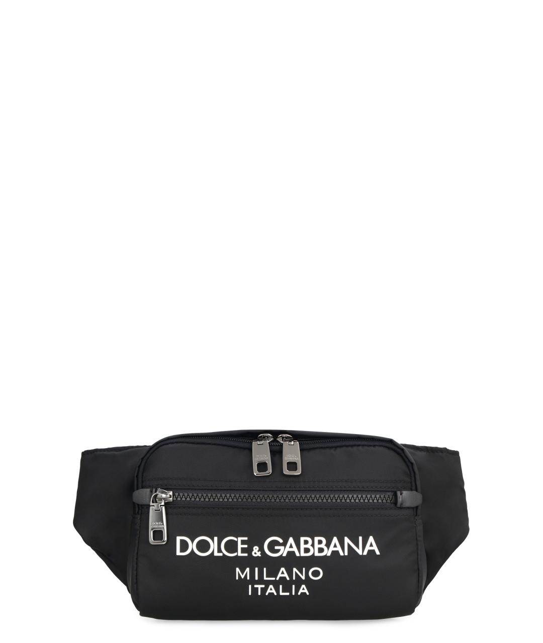 DOLCE&GABBANA Черная поясная сумка, фото 1