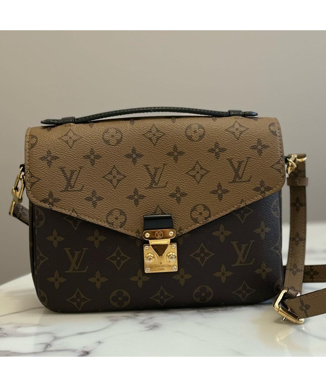 LOUIS VUITTON Коричневая сумка через плечо, фото 6