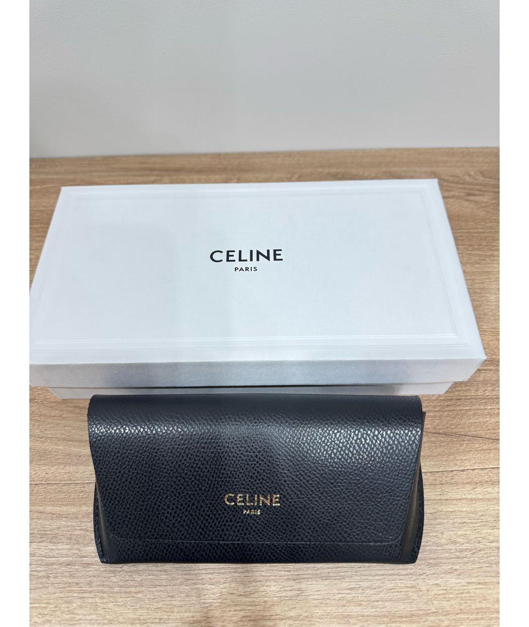CELINE Коричневые пластиковые солнцезащитные очки, фото 4