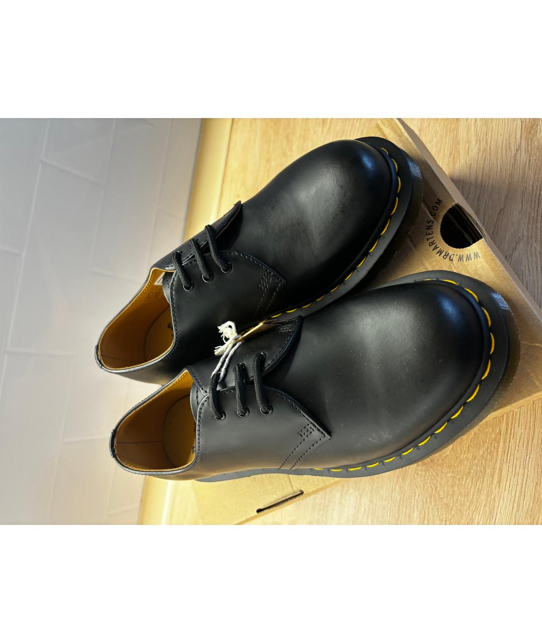 DR. MARTENS Черные кожаные ботинки, фото 2