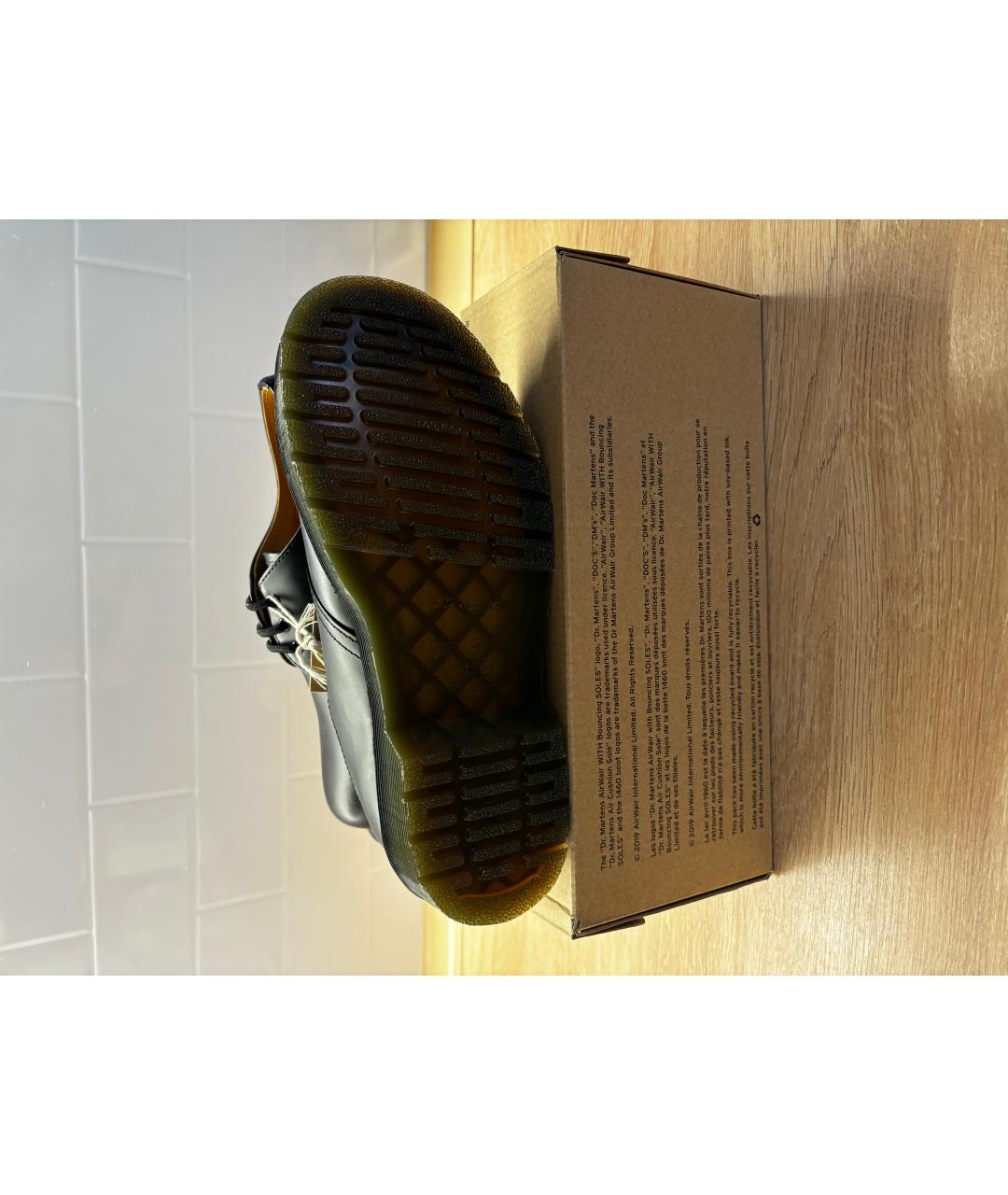DR. MARTENS Черные кожаные ботинки, фото 5