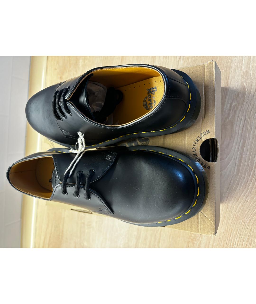 DR. MARTENS Черные кожаные ботинки, фото 4
