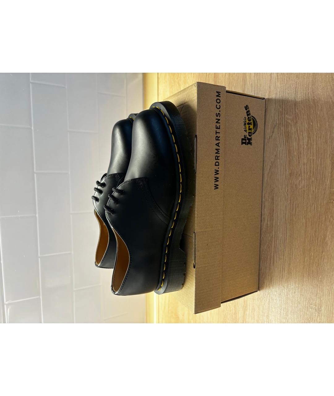 DR. MARTENS Черные кожаные ботинки, фото 6