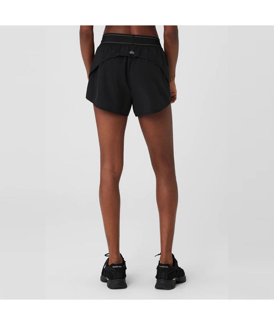 ALO YOGA Черные хлопковые спортивные брюки и шорты, фото 2