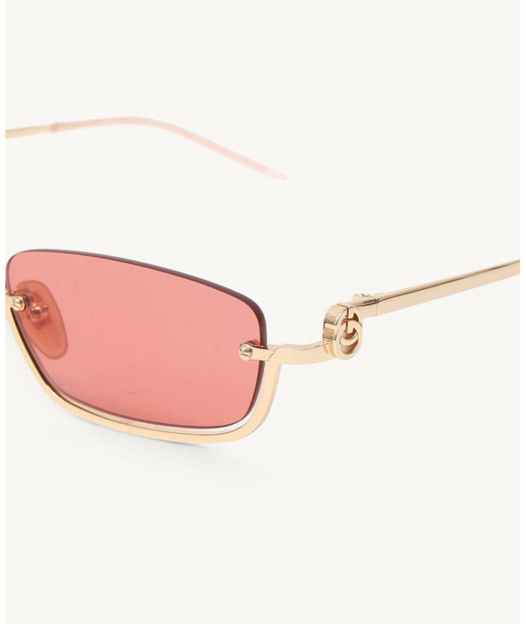 GUCCI Красные металлические солнцезащитные очки, фото 5