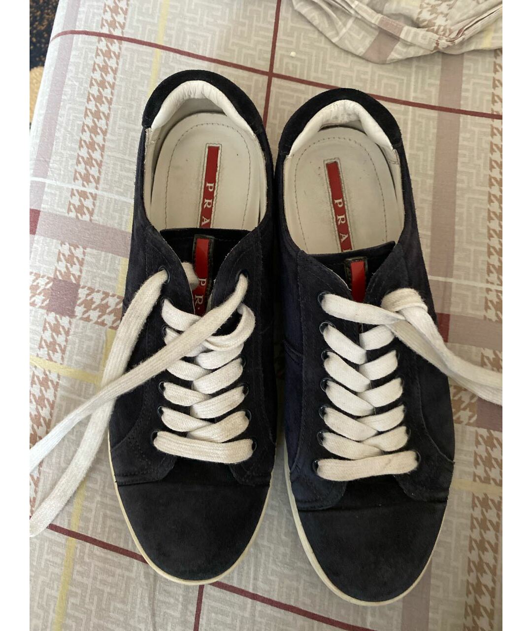 PRADA Темно-синие низкие кроссовки / кеды, фото 3