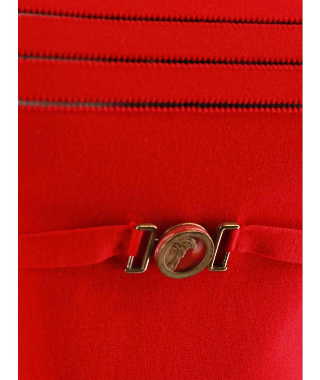 VERSACE COLLECTION Красное вискозное повседневное платье, фото 4