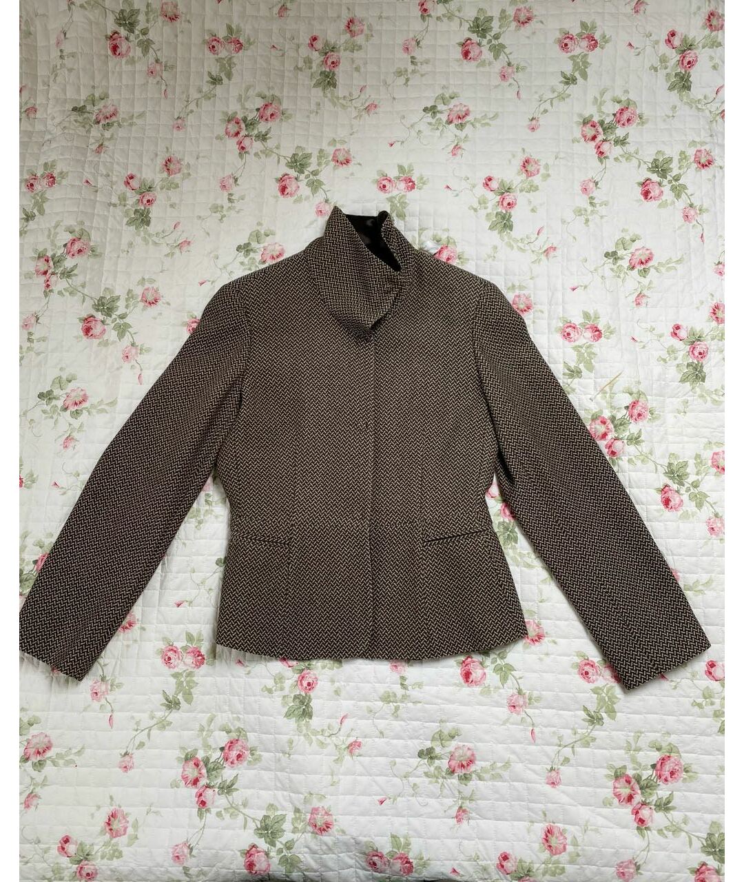ARMANI COLLEZIONI Коричневый шерстяной жакет/пиджак, фото 9