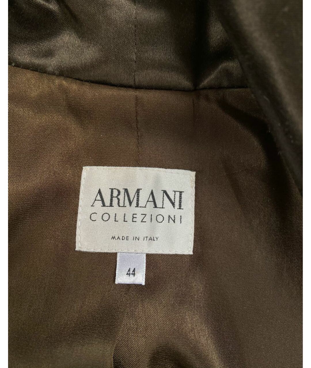 ARMANI COLLEZIONI Коричневый шерстяной жакет/пиджак, фото 4