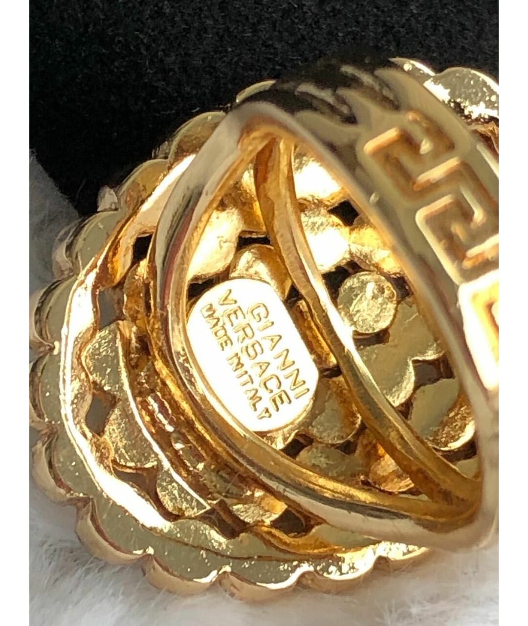 VERSACE Золотое металлическое кольцо, фото 8
