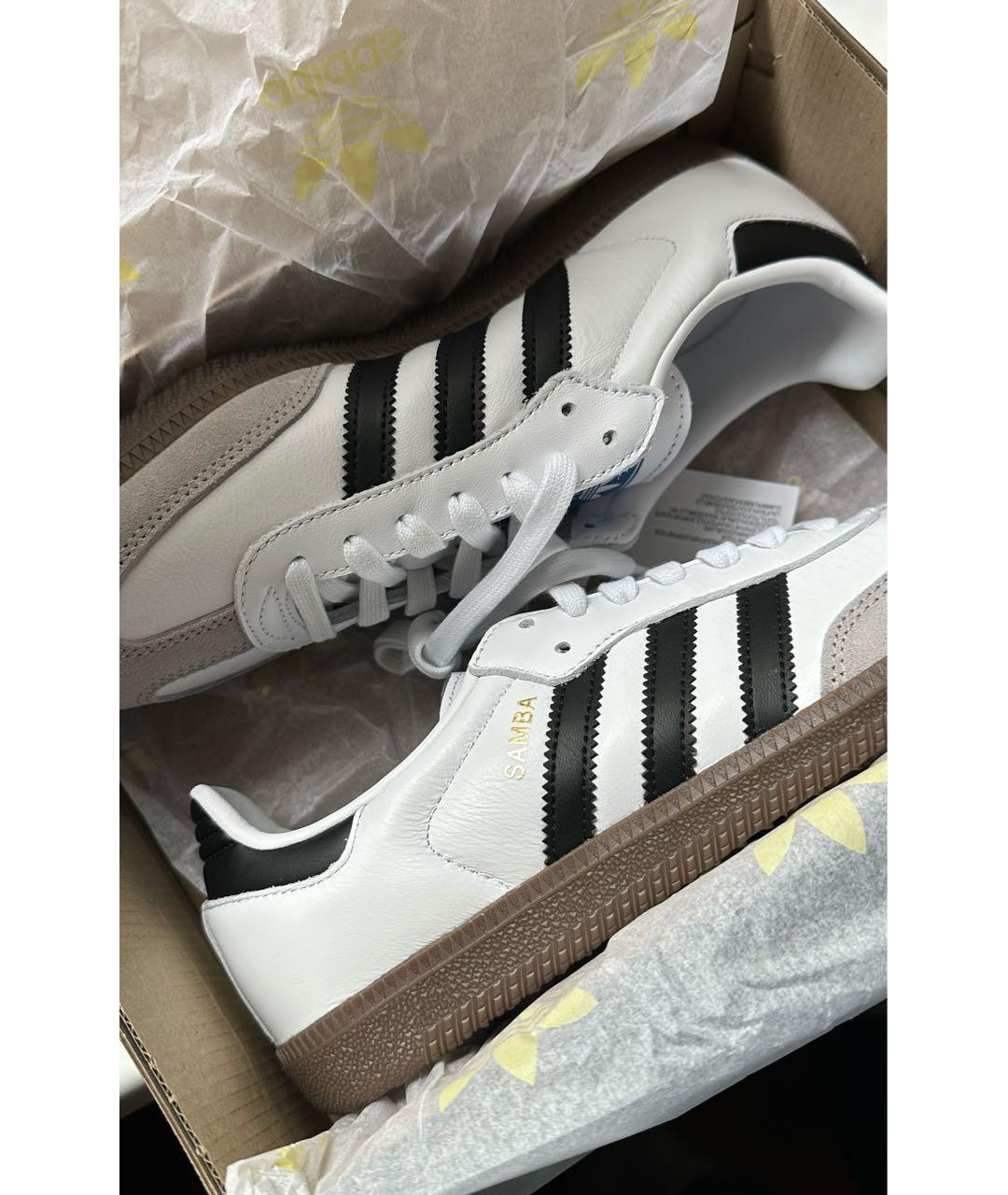 ADIDAS Белые кожаные кеды, фото 5