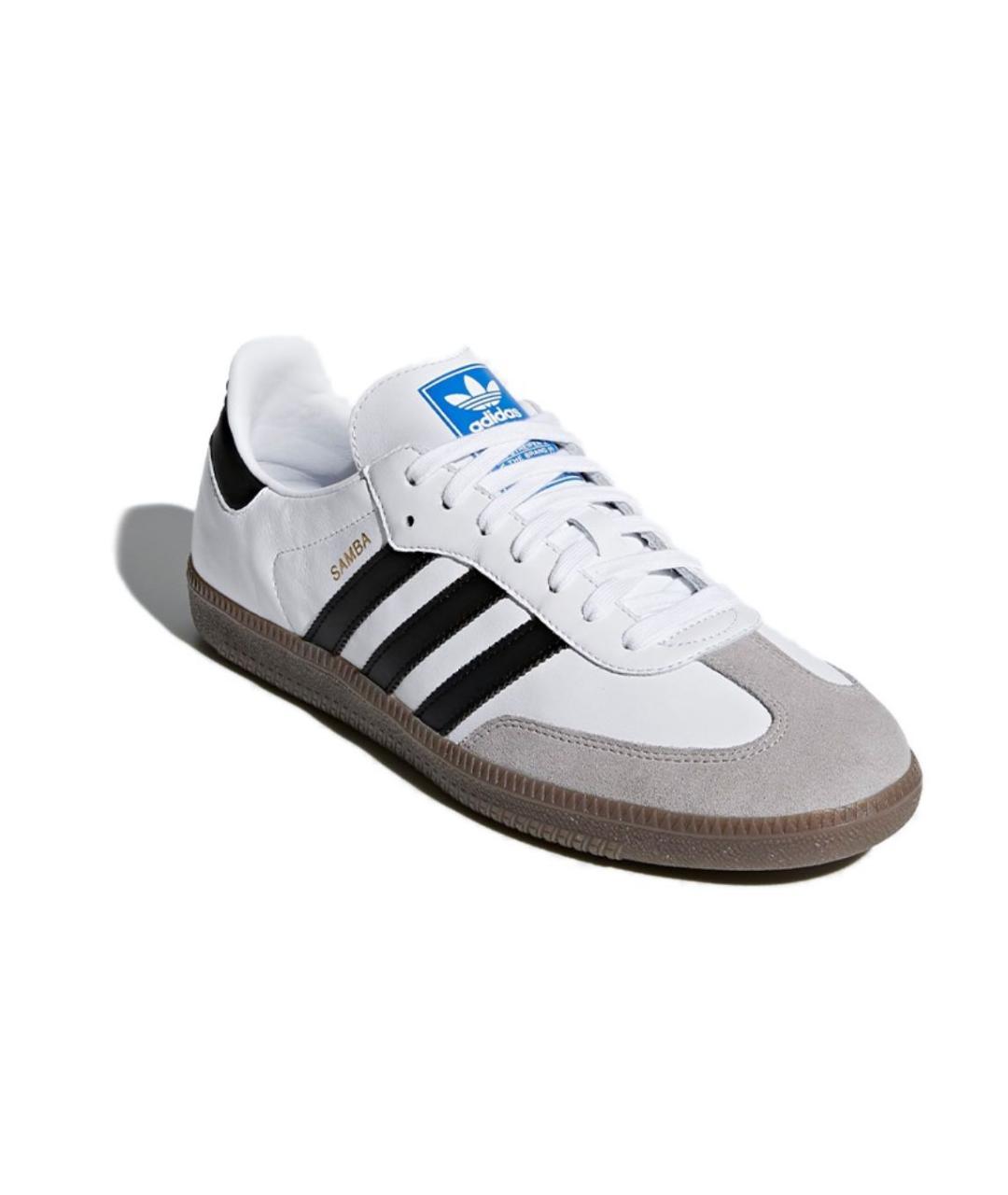 ADIDAS Белые кожаные кеды, фото 2