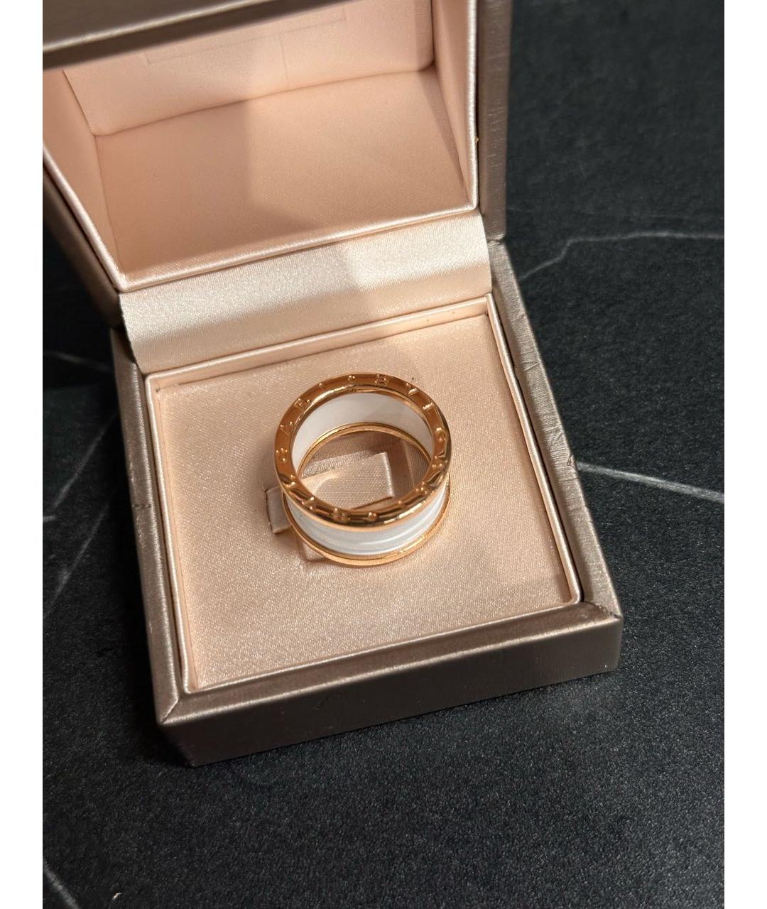 BVLGARI Белое кольцо из розового золота, фото 4