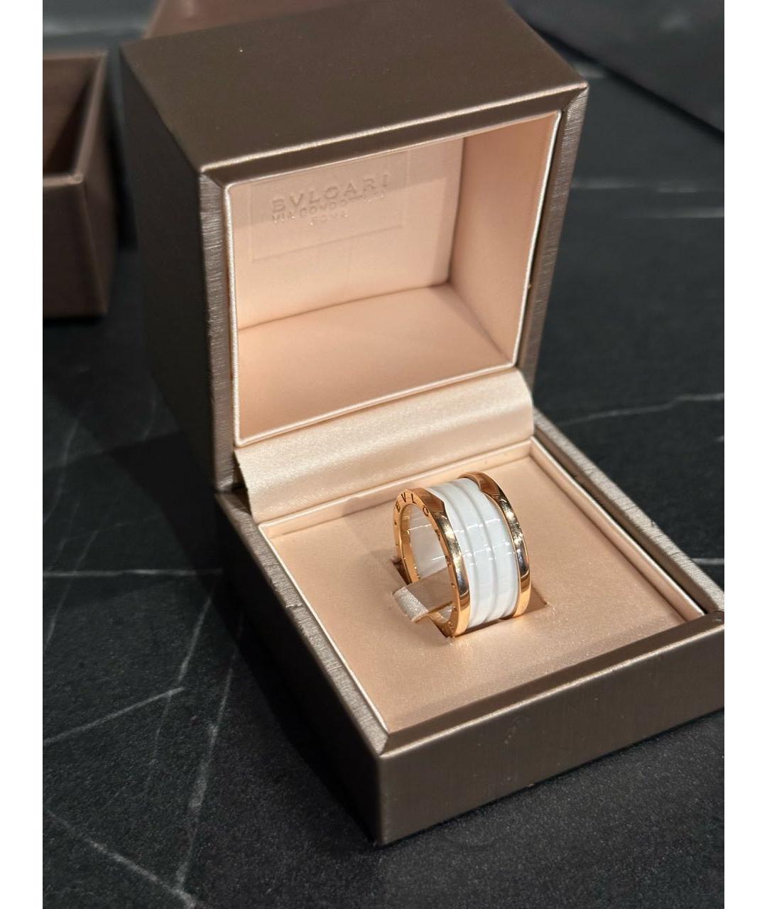 BVLGARI Белое кольцо из розового золота, фото 3