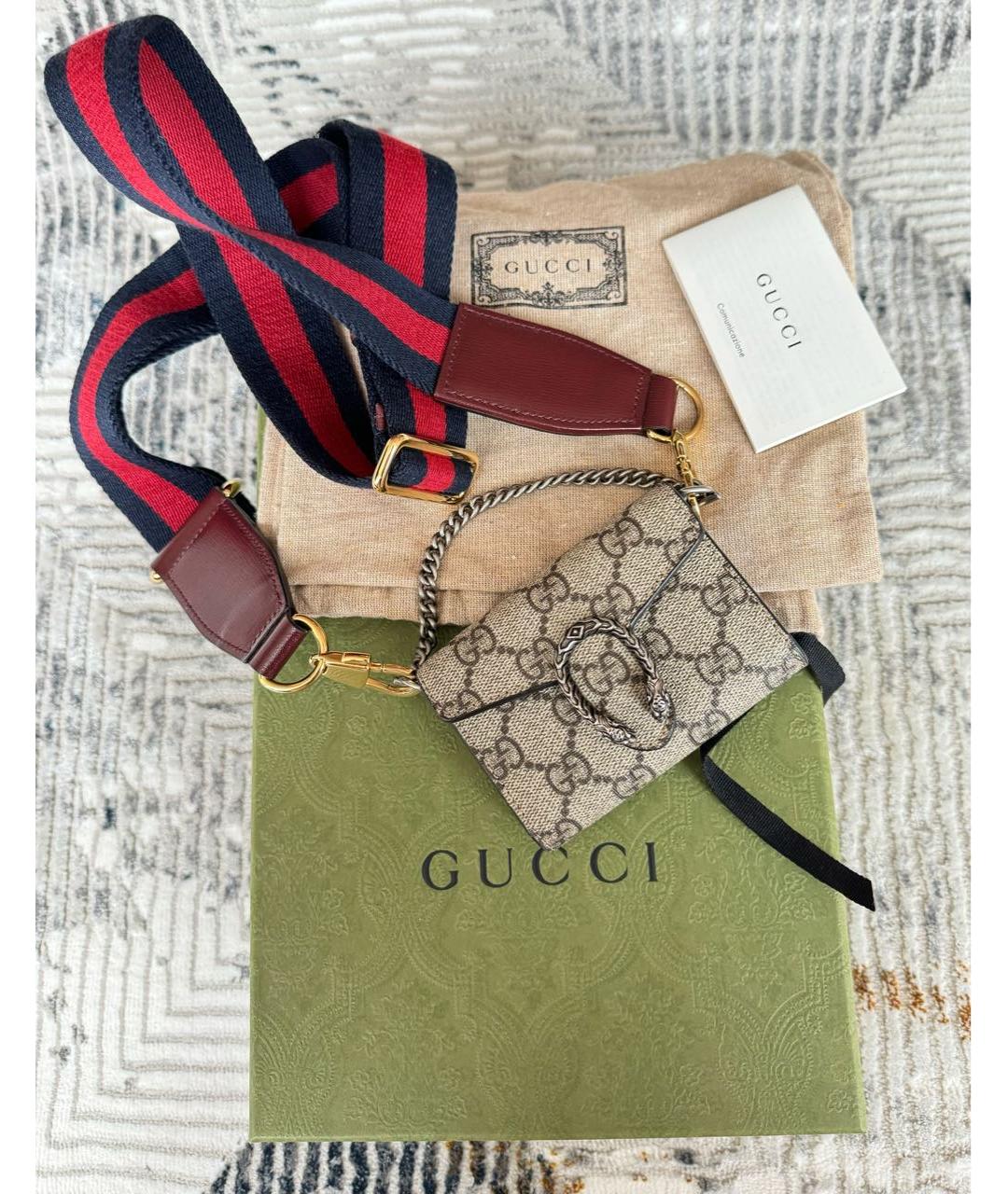 GUCCI Серая сумка через плечо, фото 5