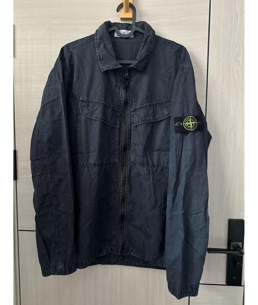 STONE ISLAND Черная хлопковая кэжуал рубашка, фото 5