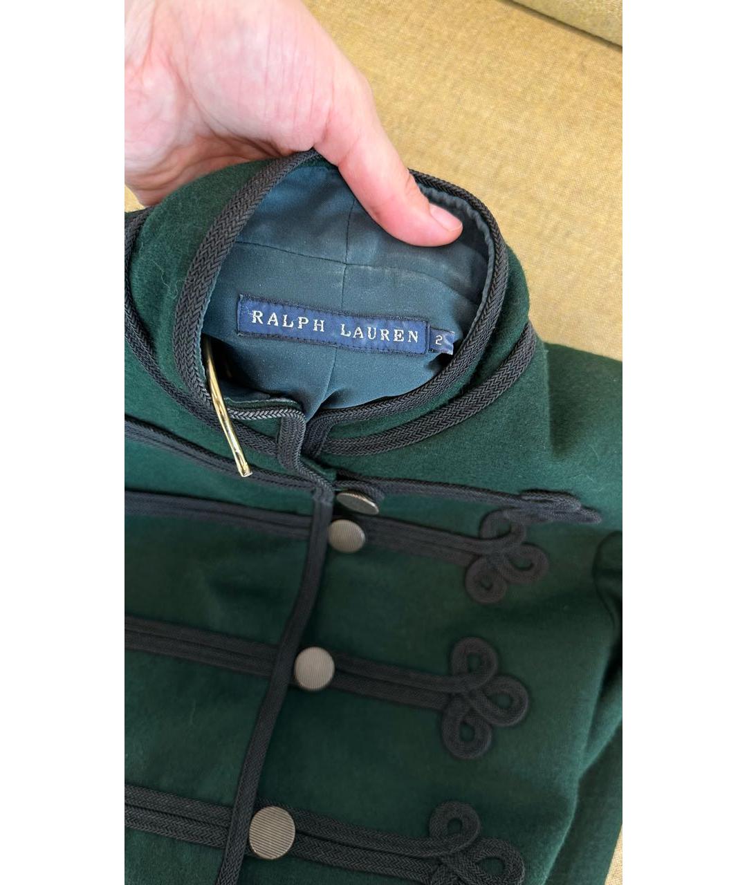 RALPH LAUREN Зеленый шерстяной жакет/пиджак, фото 3