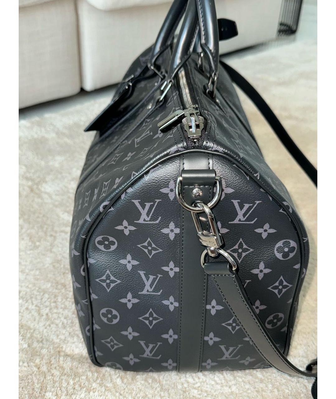 LOUIS VUITTON Черная дорожная/спортивная сумка, фото 2