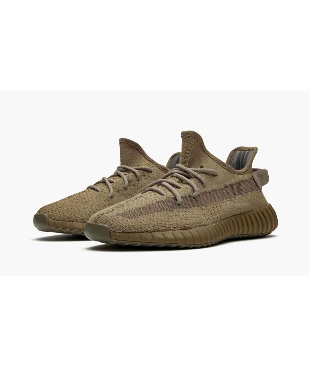 ADIDAS YEEZY Коричневые текстильные низкие кроссовки / кеды, фото 2