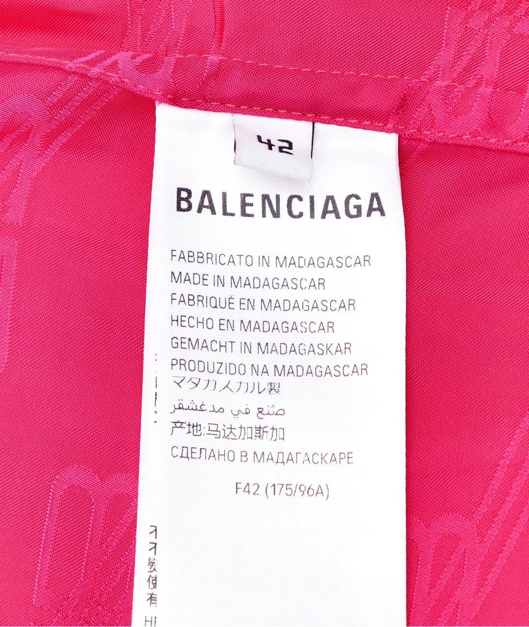 BALENCIAGA Розовый вискозный костюм с брюками, фото 8