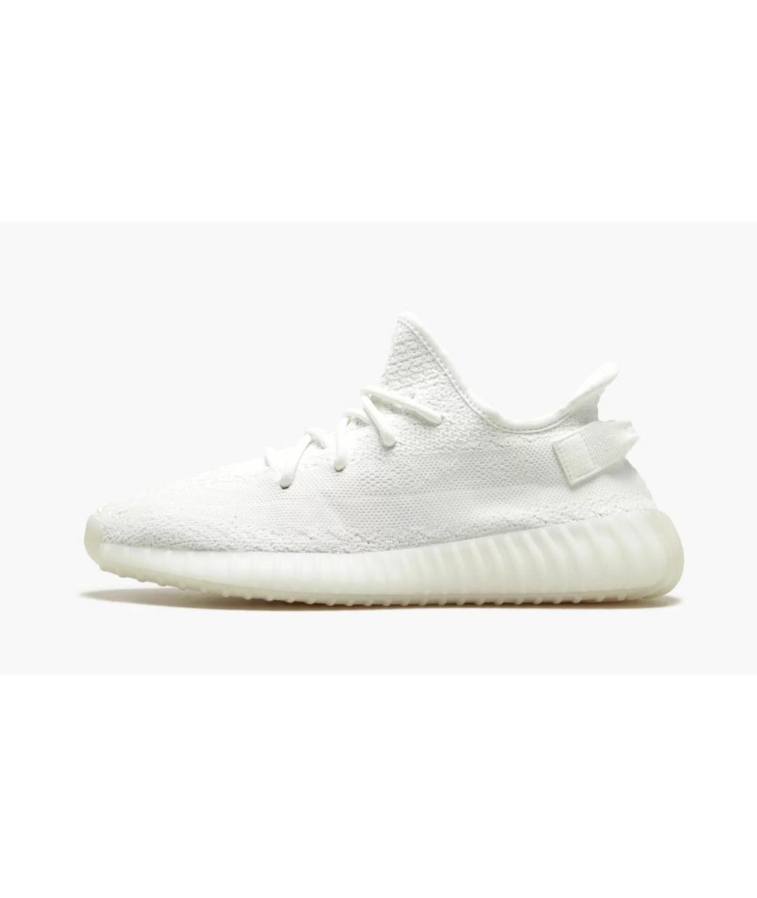 ADIDAS YEEZY Белые текстильные низкие кроссовки / кеды, фото 5