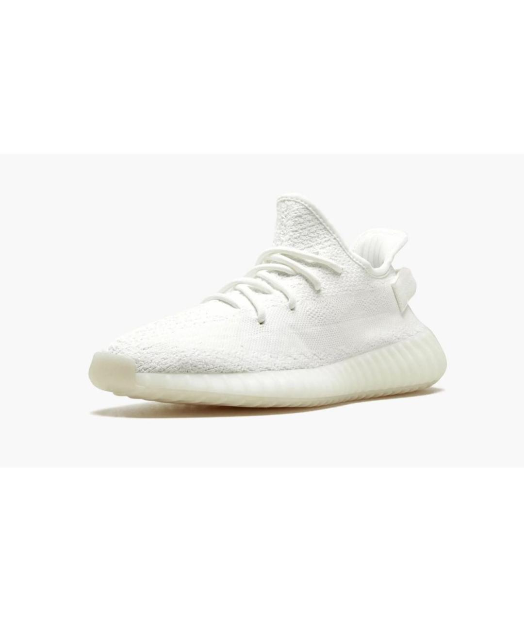ADIDAS YEEZY Белые текстильные низкие кроссовки / кеды, фото 4