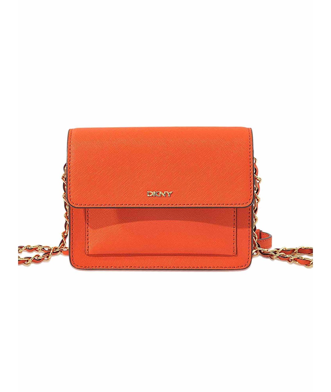 DKNY Оранжевая кожаная сумка тоут, фото 5