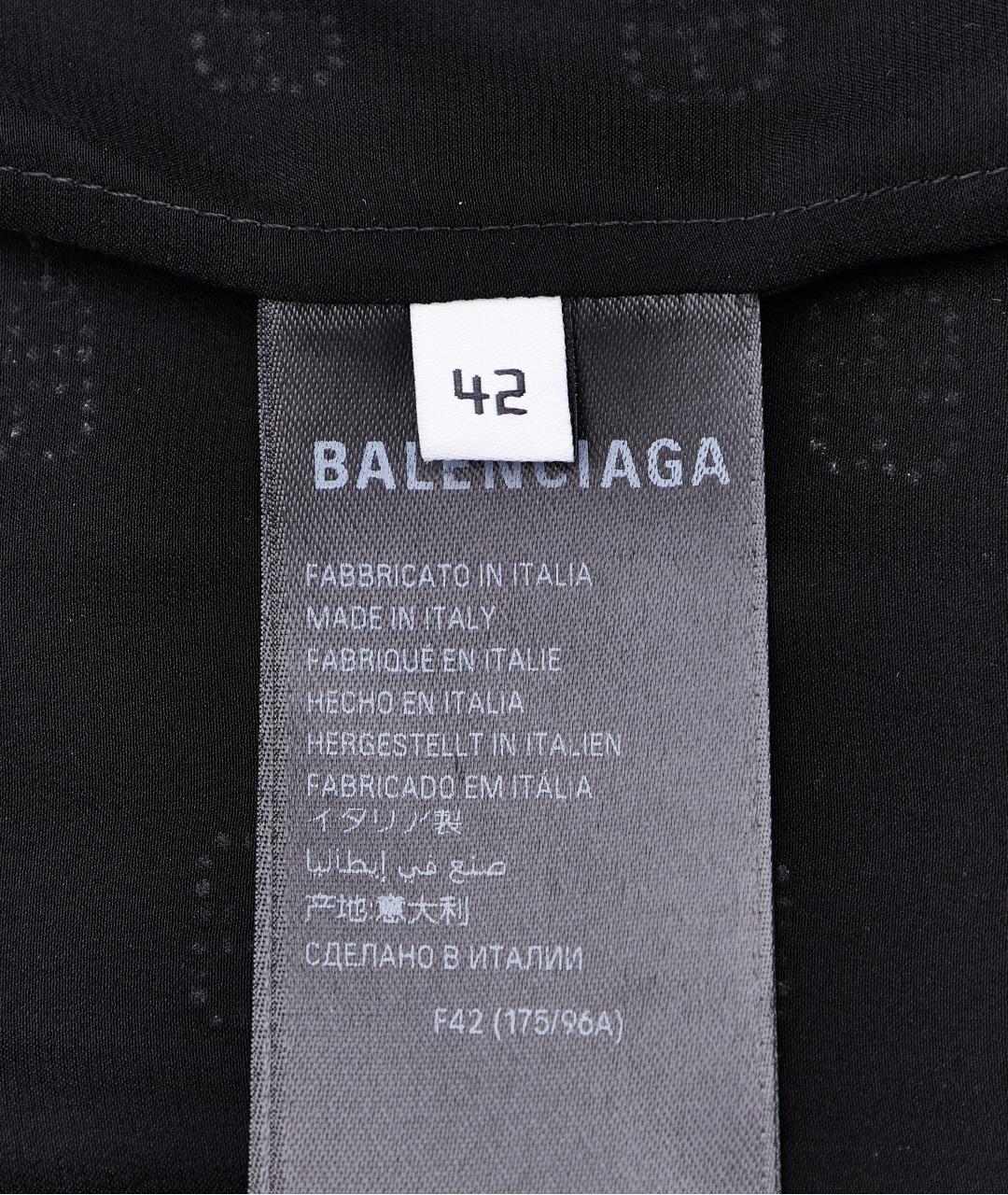 BALENCIAGA Черный вискозный костюм с брюками, фото 8