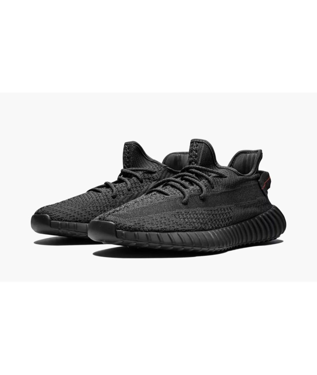 ADIDAS YEEZY Черные текстильные низкие кроссовки / кеды, фото 2