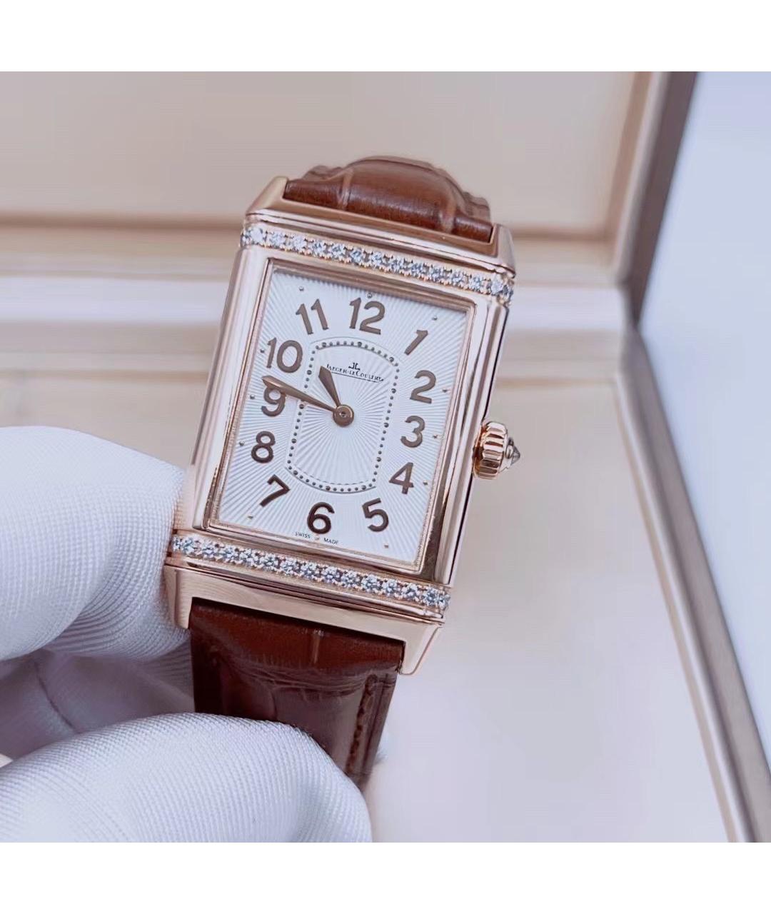 Jaeger LeCoultre Белые часы из розового золота, фото 2