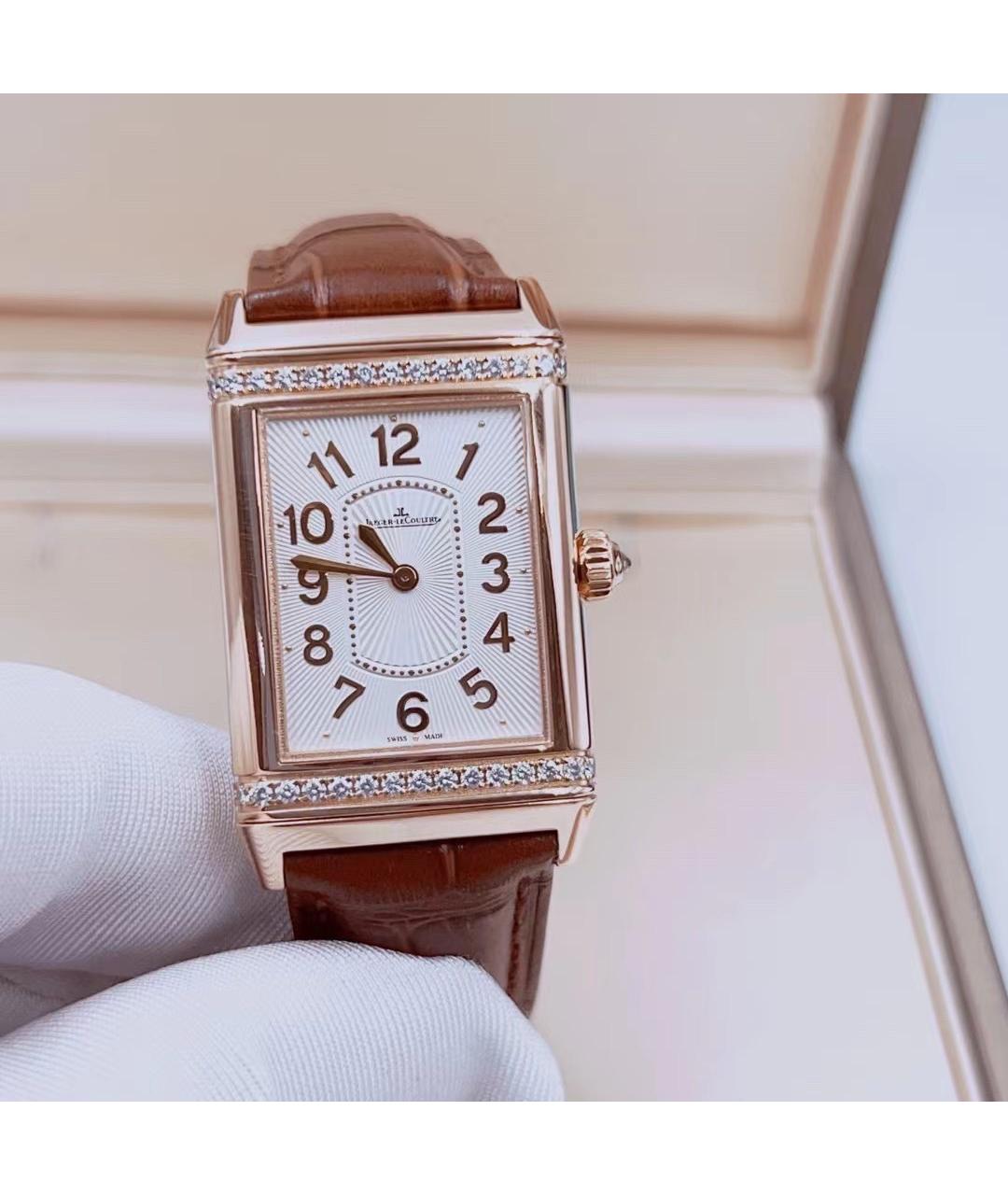 Jaeger LeCoultre Белые часы из розового золота, фото 3