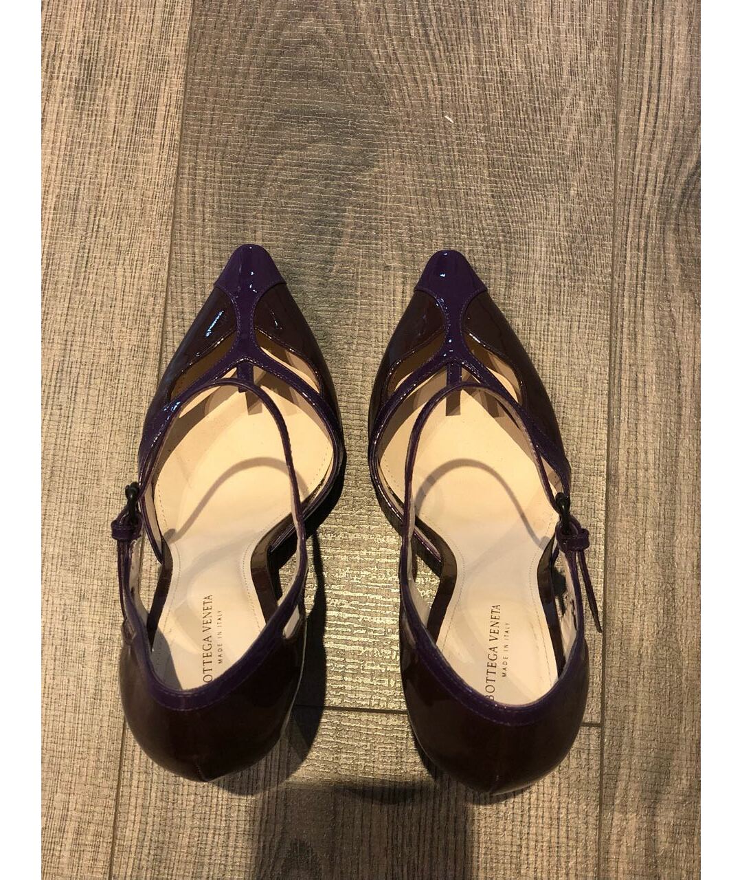 BOTTEGA VENETA Фиолетовые туфли из лакированной кожи, фото 3