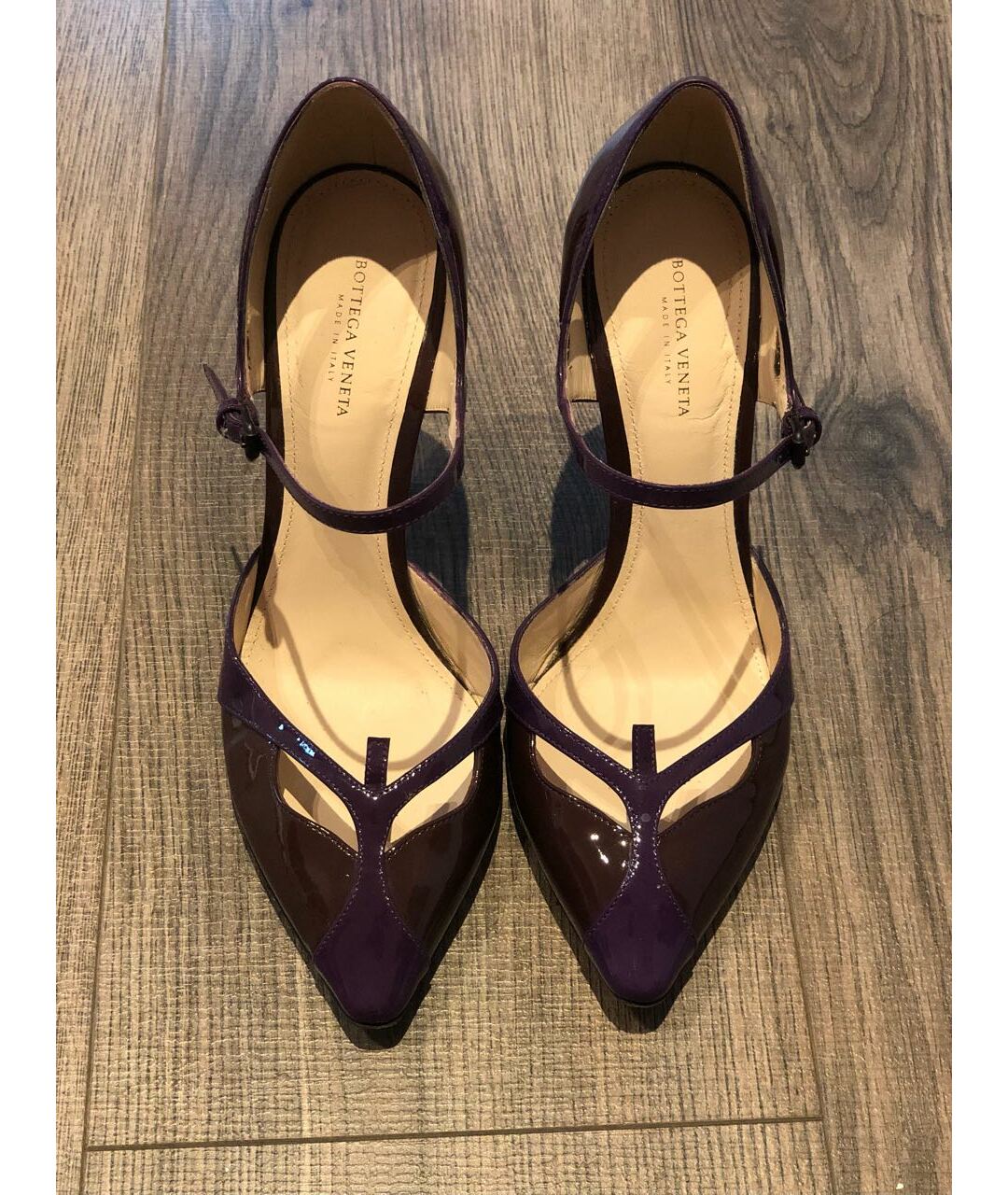 BOTTEGA VENETA Фиолетовые туфли из лакированной кожи, фото 2