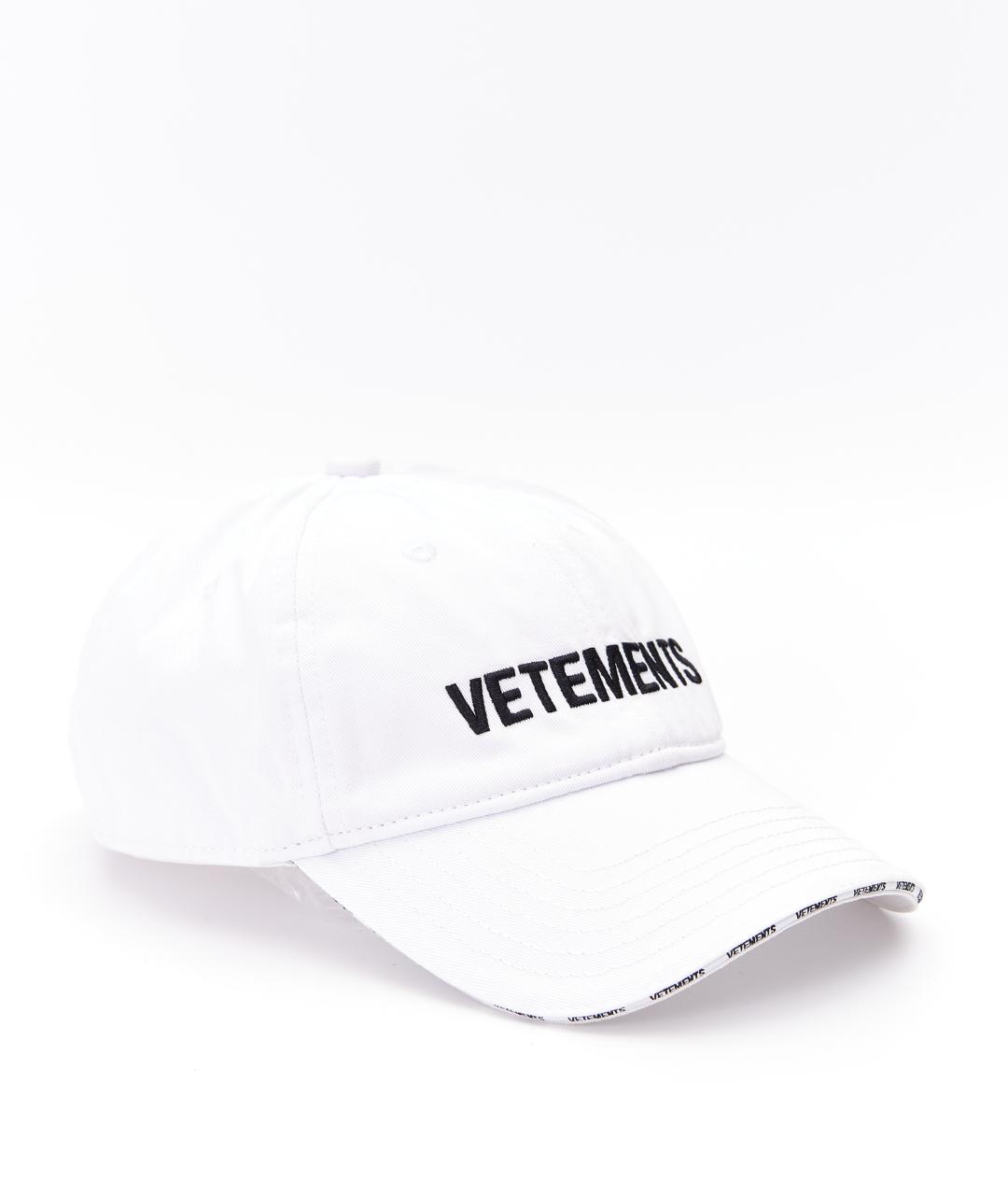 VETEMENTS Белая хлопковая кепка, фото 2