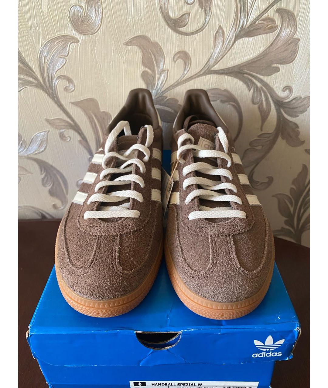 ADIDAS Коричневые замшевые кроссовки, фото 2