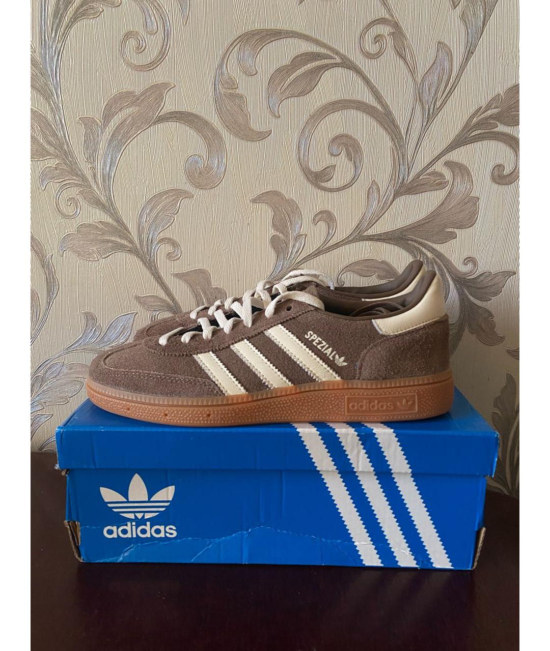 ADIDAS Коричневые замшевые кроссовки, фото 6