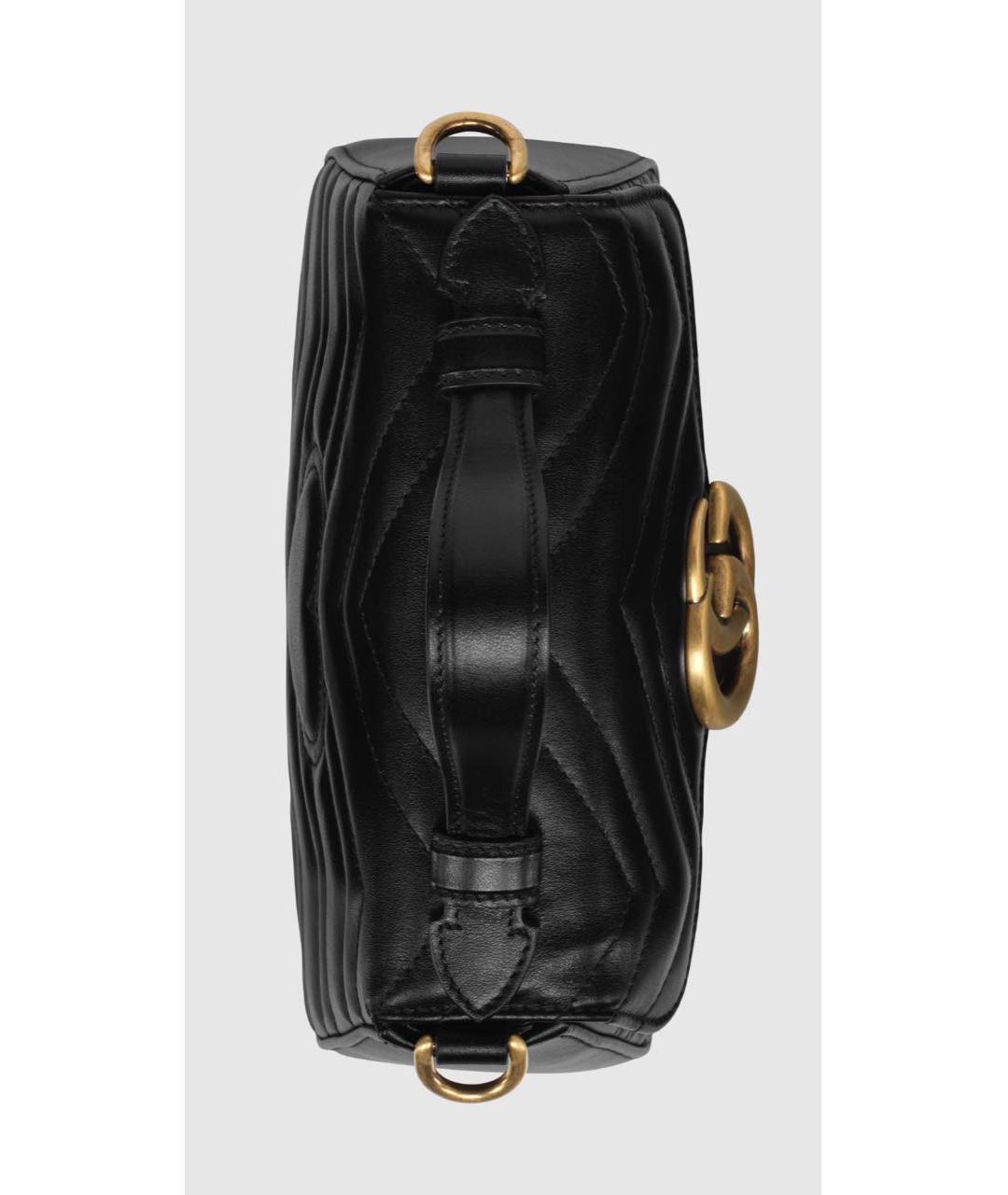 GUCCI Черная кожаная сумка с короткими ручками, фото 3