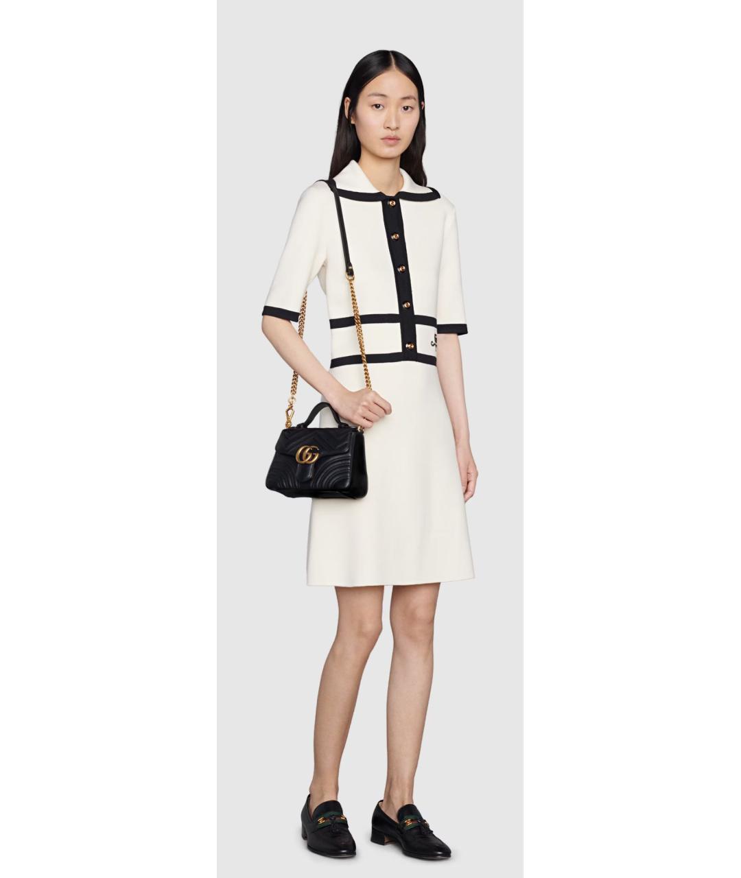 GUCCI Черная кожаная сумка с короткими ручками, фото 7