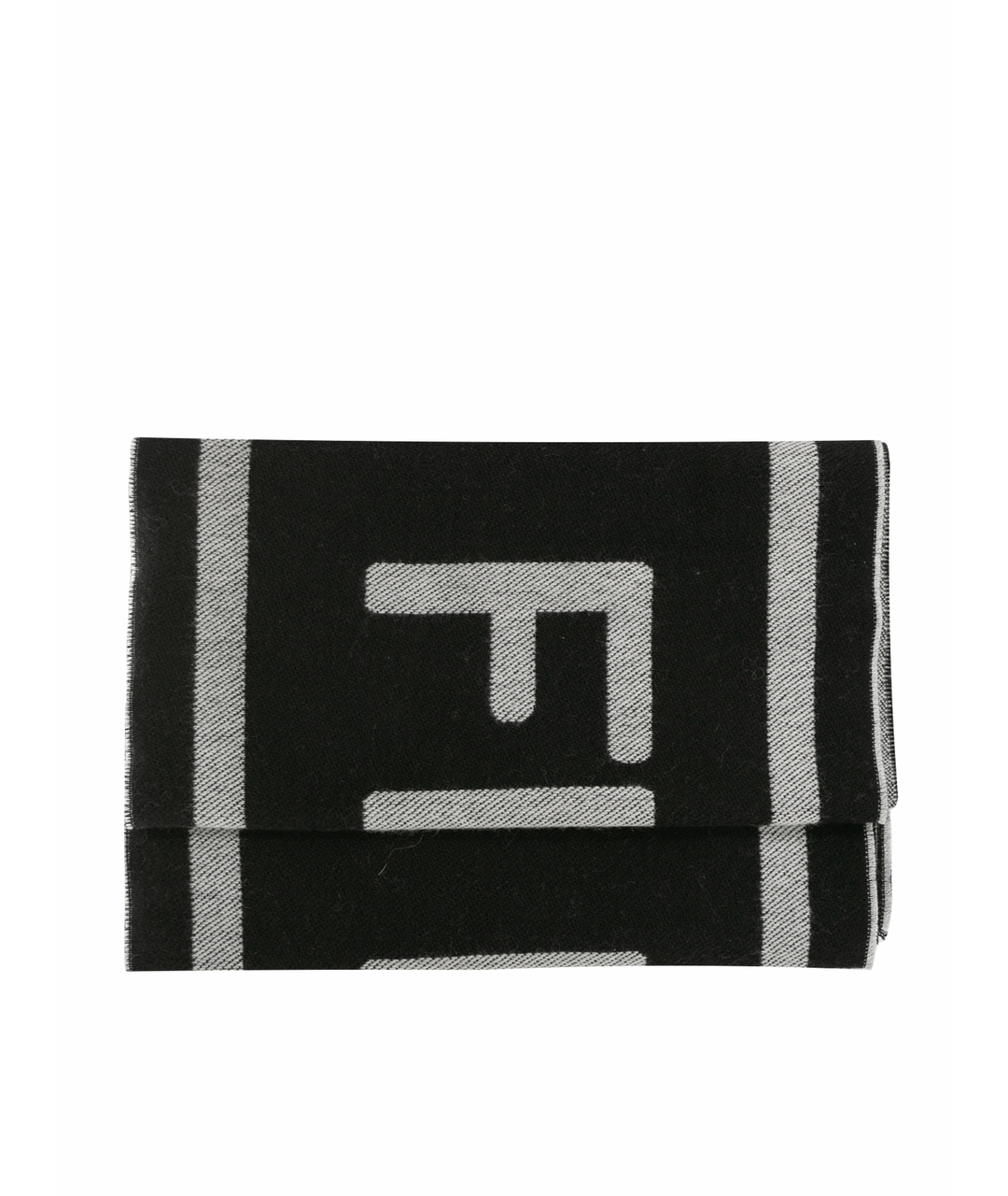 FENDI Черный шерстяной шарф, фото 1