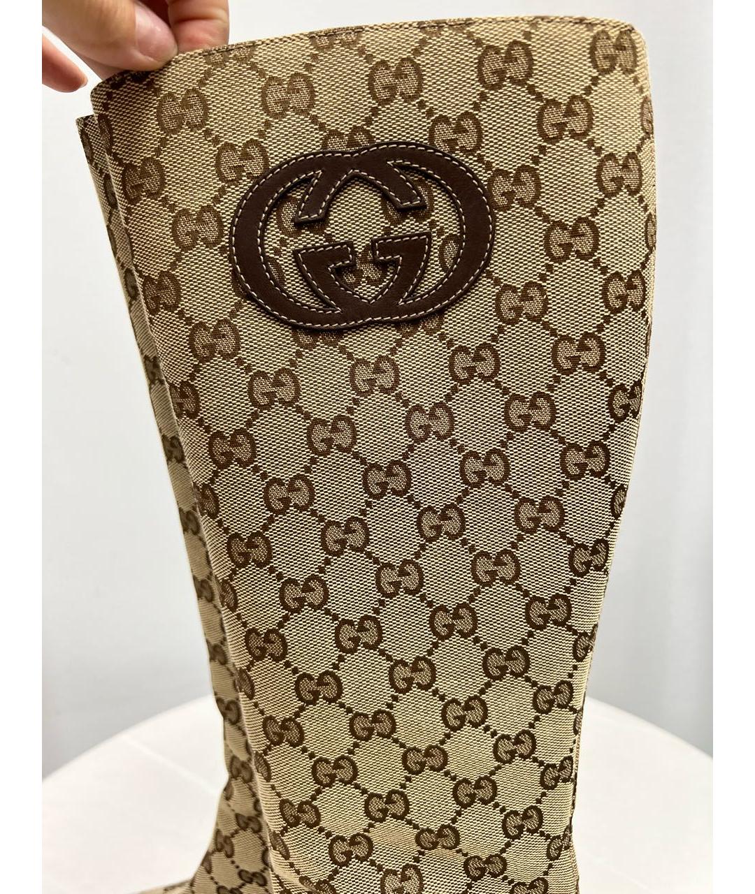 GUCCI Коричневые сапоги, фото 4