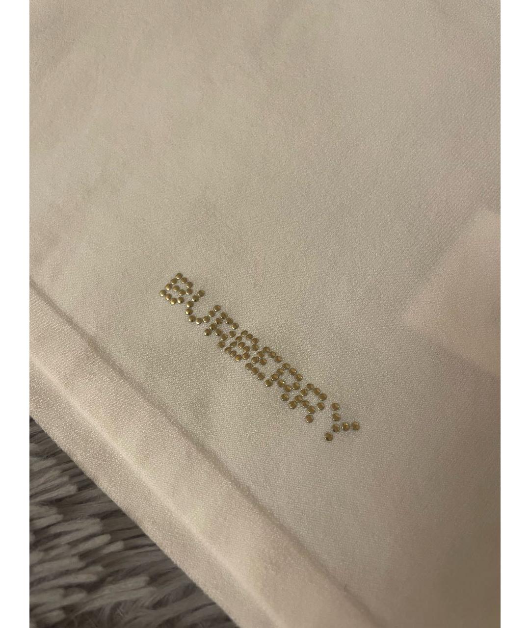 BURBERRY Белая вискозная майка, фото 3