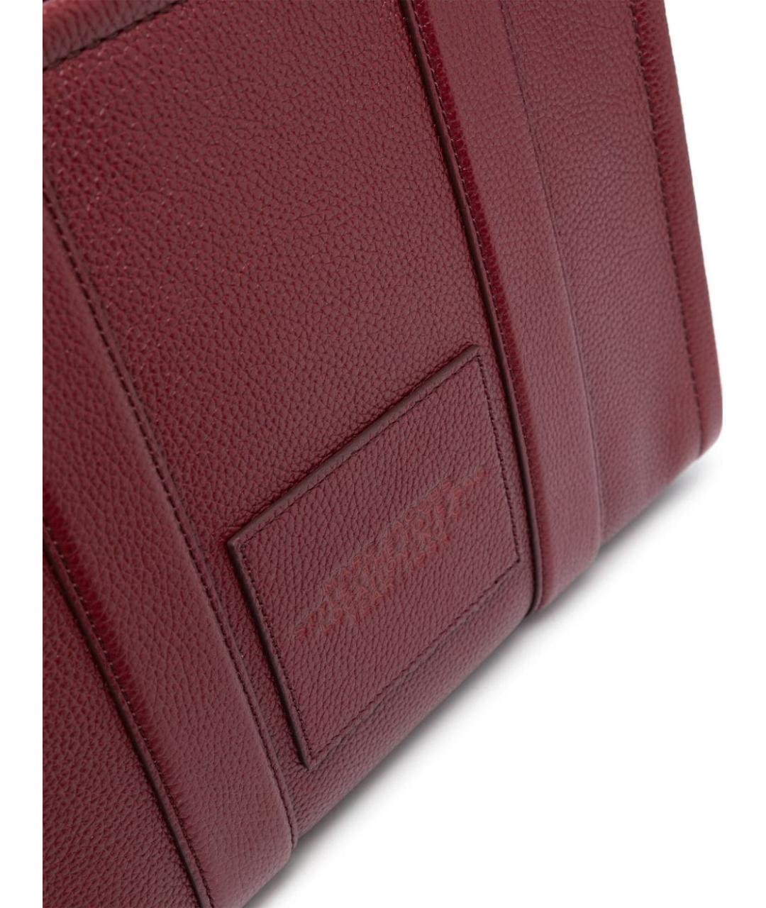 MARC JACOBS Бордовая кожаная сумка тоут, фото 3