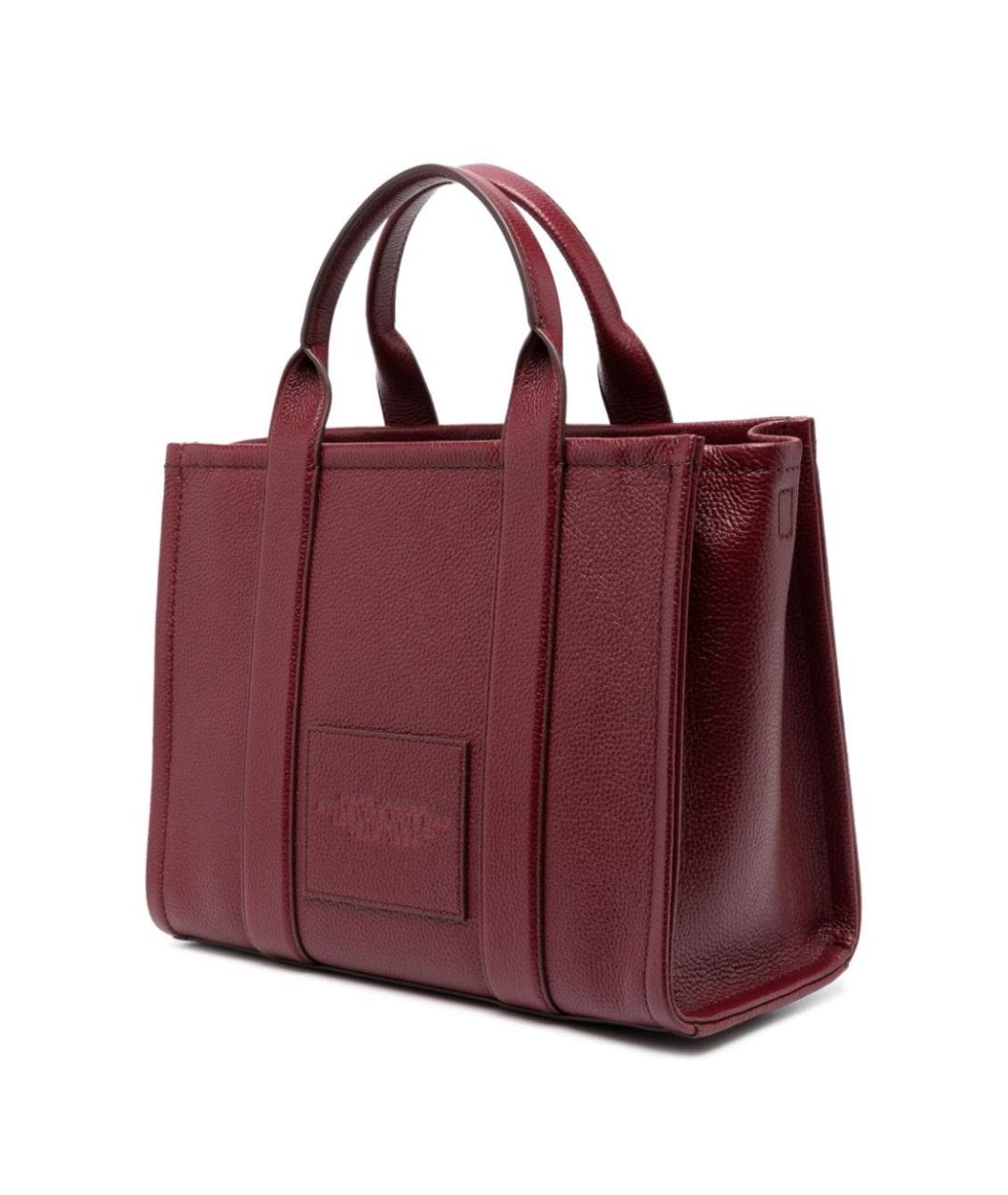 MARC JACOBS Бордовая кожаная сумка тоут, фото 4