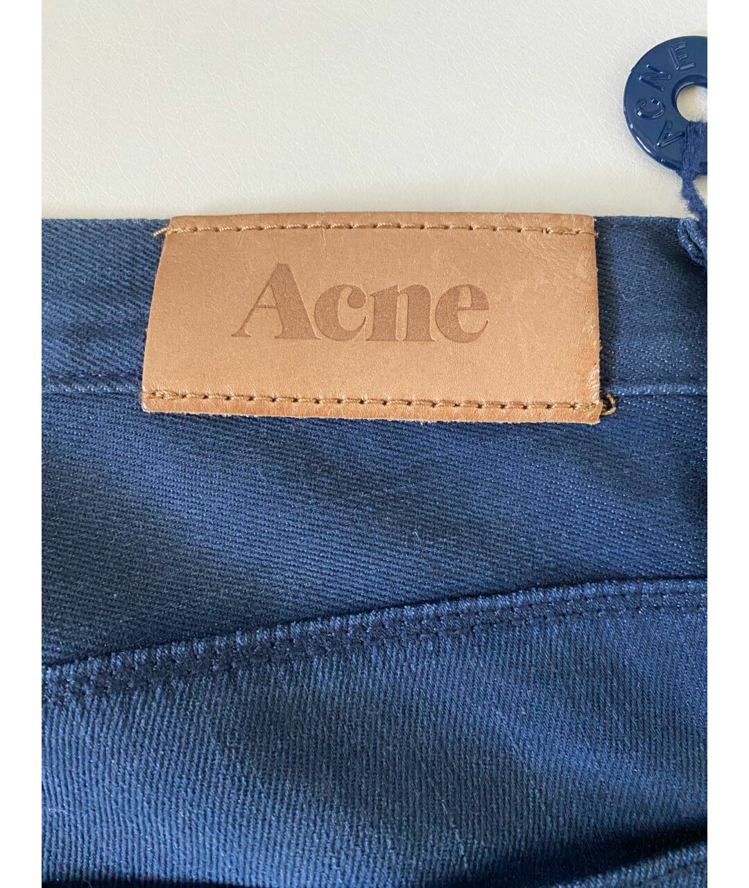 ACNE STUDIOS Синие хлопковые прямые джинсы, фото 6