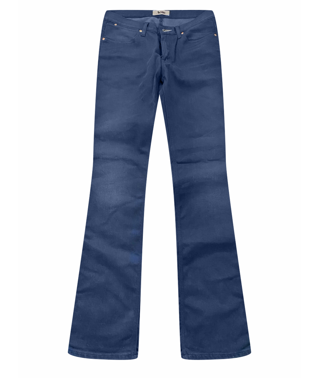 ACNE STUDIOS Синие хлопковые прямые джинсы, фото 1