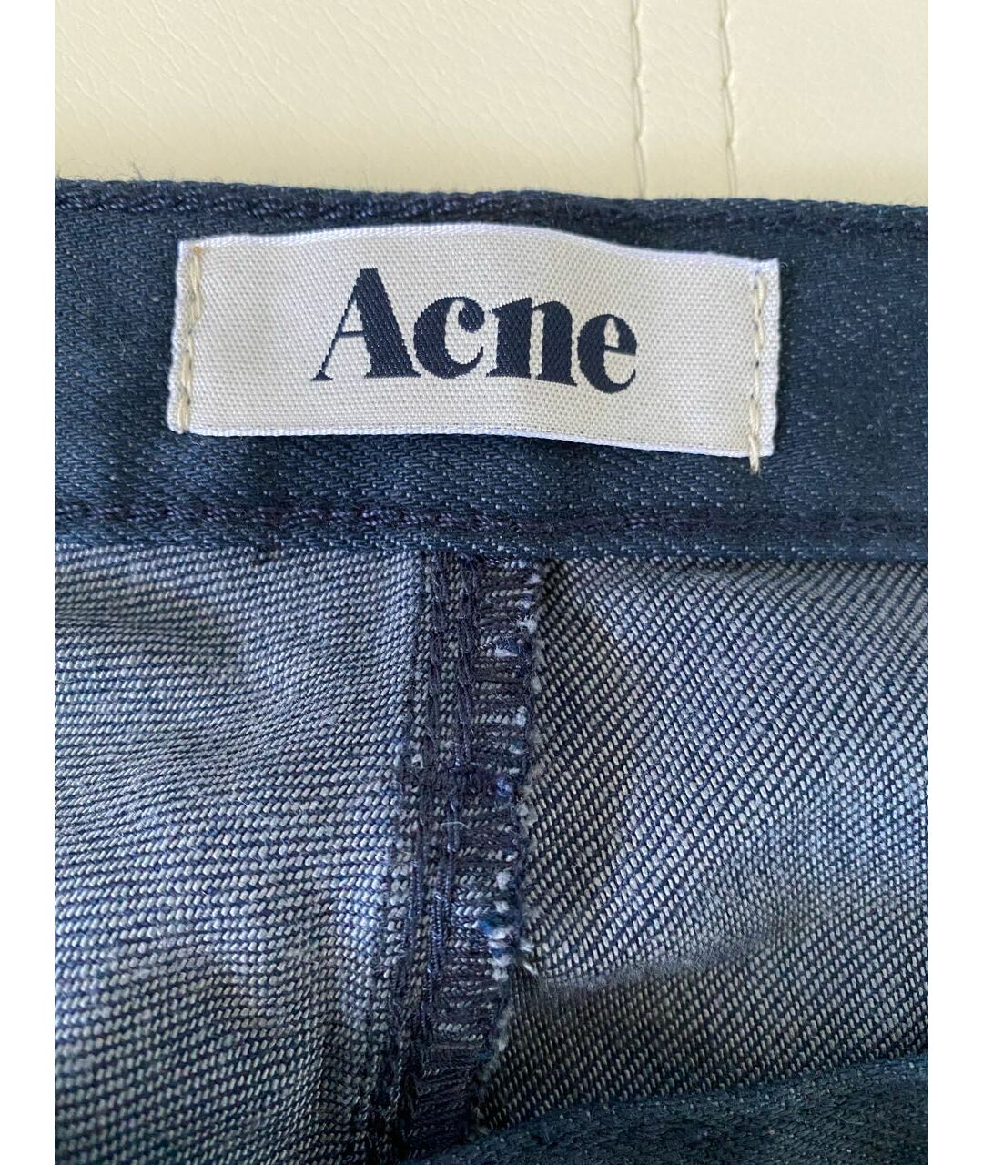 ACNE STUDIOS Синие хлопковые прямые джинсы, фото 2