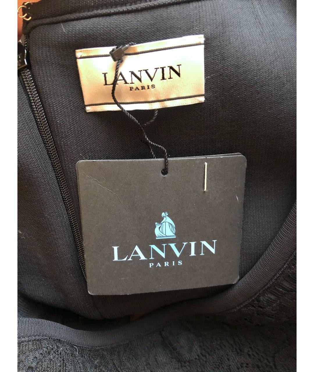 LANVIN Черная полиамидовая юбка мини, фото 5